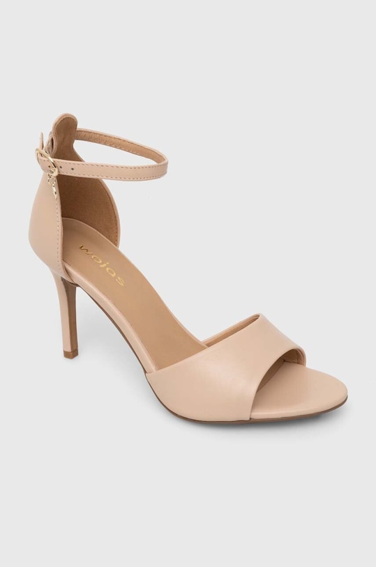 Kožené sandále Wojas 7618254 7618254 béžová ZS24