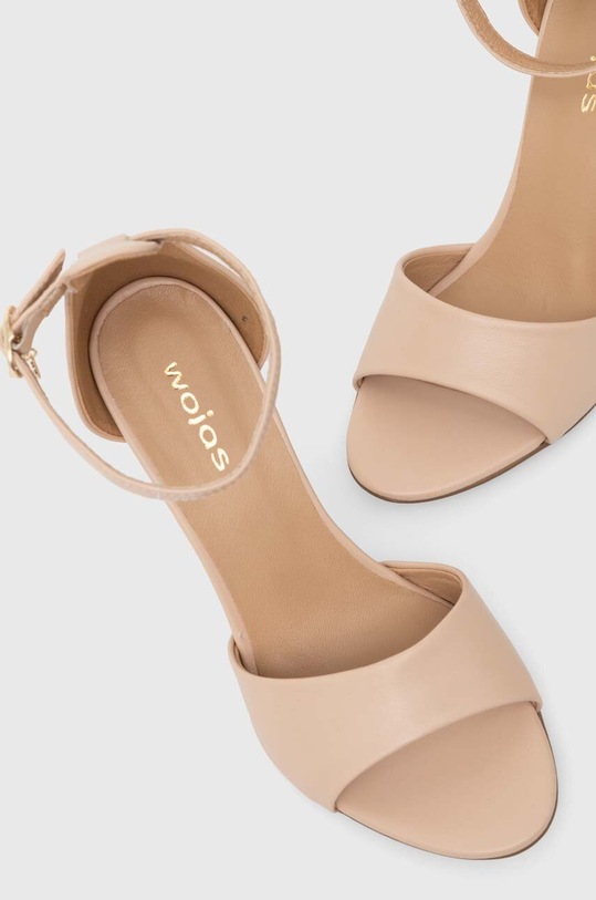 Kožené sandále Wojas 7618254 béžová 7618254