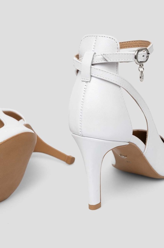 Obuwie Wojas szpilki skórzane 3501859 biały
