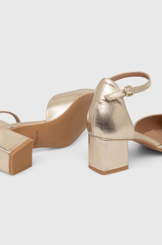 Obuwie Wojas czółenka skórzane 3508658 złoty