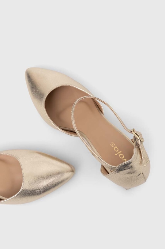 Wojas czółenka skórzane złoty 3508658