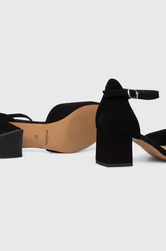 Obuwie Wojas czółenka zamszowe 3508661 czarny