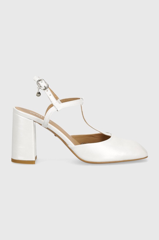 Wojas czółenka skórzane 3515259 biały ZS24