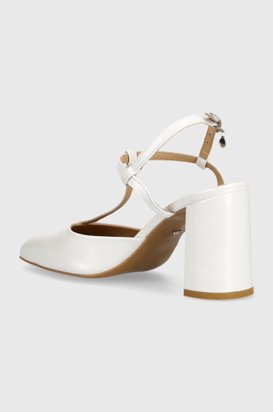 Obuwie Wojas czółenka skórzane 3515259 biały