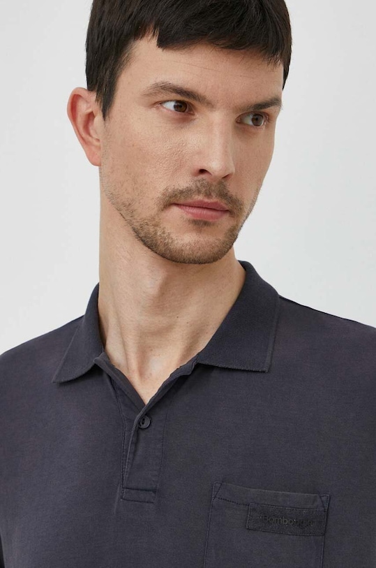 Bomboogie polo bawełniane niebieski TM8553TJIS4
