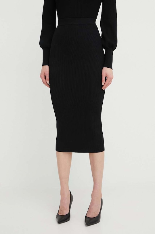 Silvian Heach spódnica midi czarny GPP24018LO