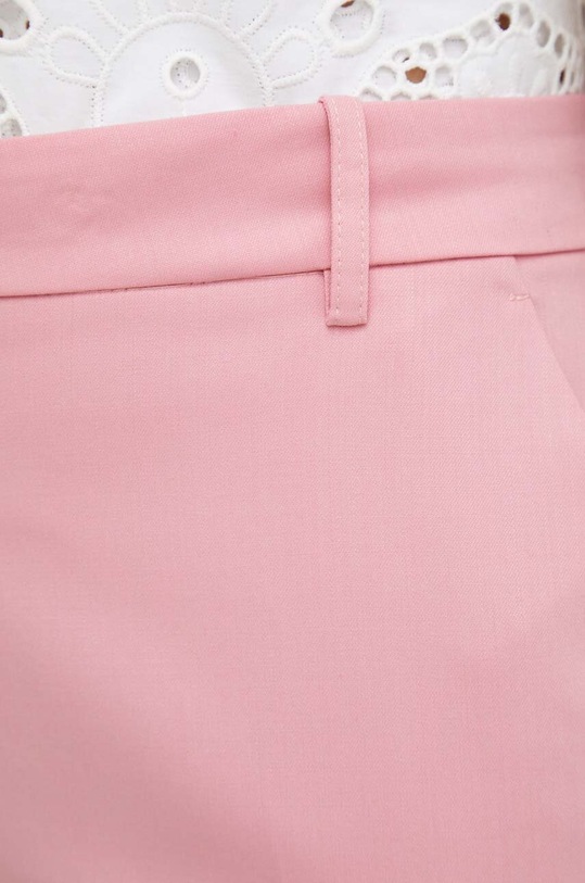 Liviana Conti pantaloni in lino misto rosa F4SP43