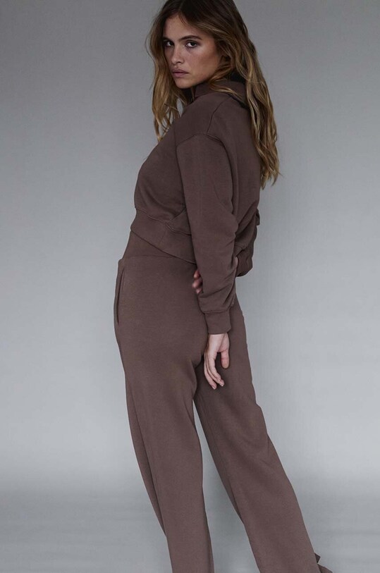 Îmbrăcăminte MUUV. pantaloni de trening din bumbac Fin Cotton spodnie.szer.FIN.COTTON maro