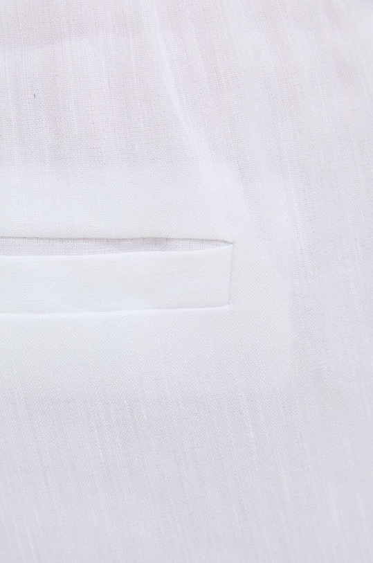 Silvian Heach spodnie lniane biały GPP24144PA