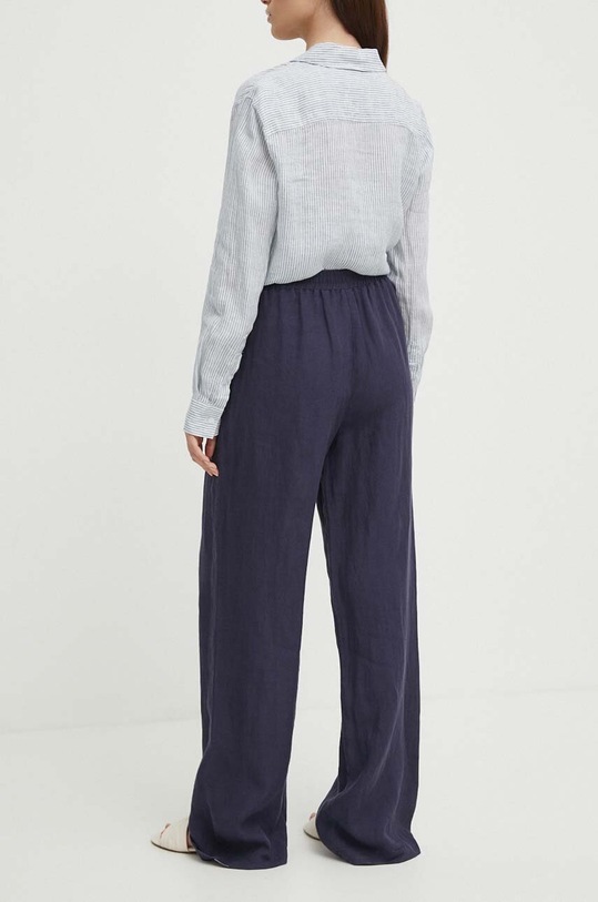 Odzież Seidensticker spodnie lniane 60.136273 granatowy