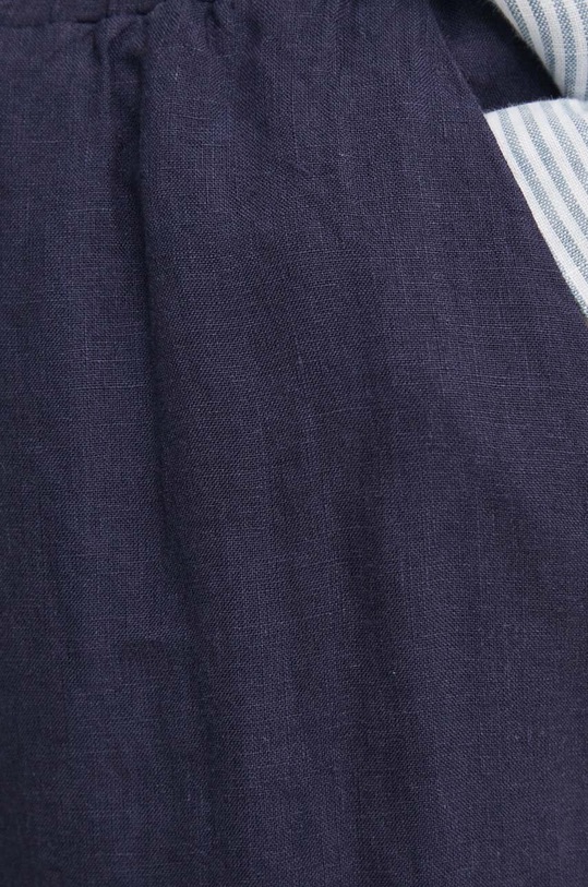 Seidensticker spodnie lniane granatowy 60.136273