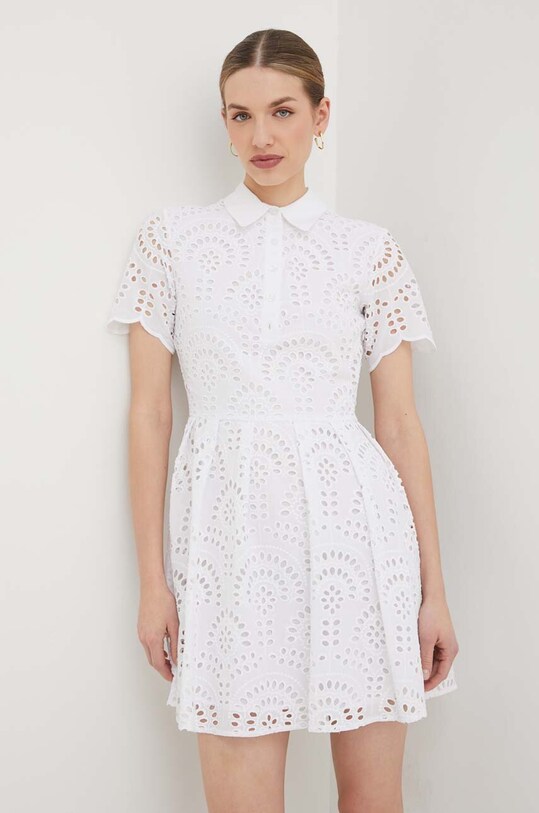 Silvian Heach rochie din bumbac mini alb GPP24431VE