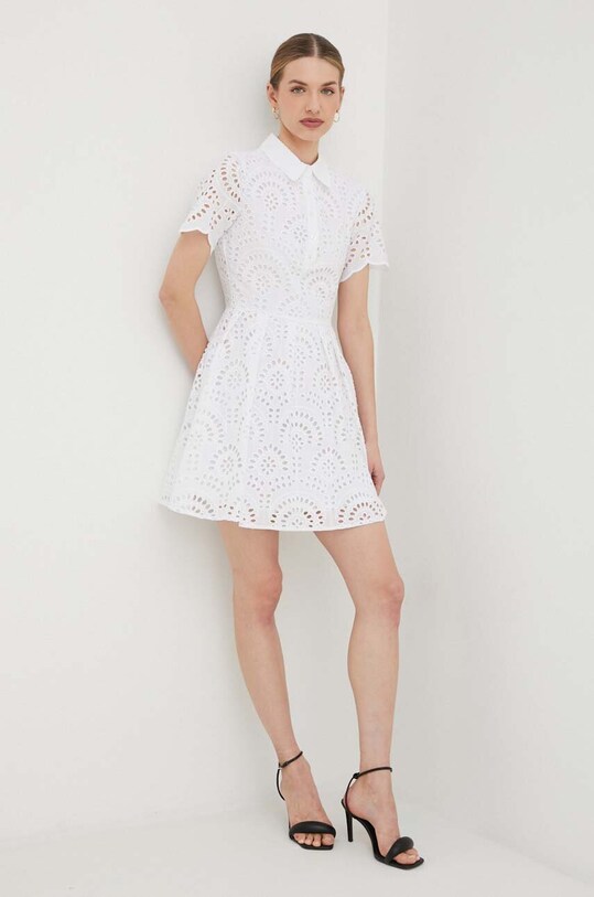 Silvian Heach rochie din bumbac GPP24431VE alb ZS24