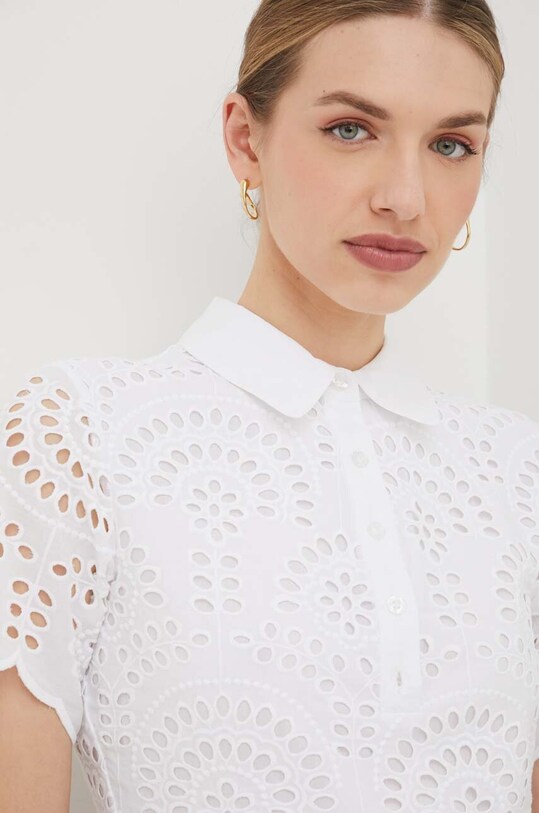 Silvian Heach rochie din bumbac alb GPP24431VE