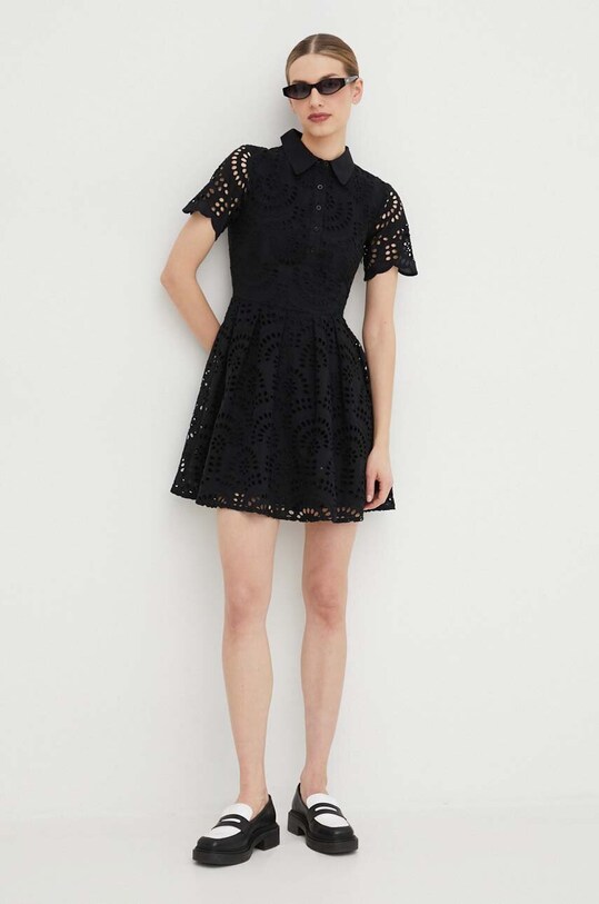 Бавовняна сукня Silvian Heach casual чорний GPP24431VE