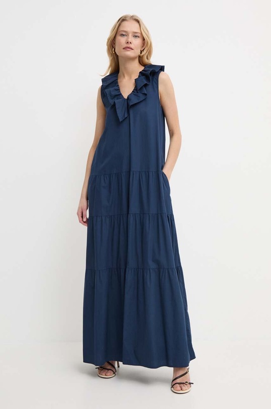 Одяг Бавовняна сукня Silvian Heach GPP24085VE темно-синій