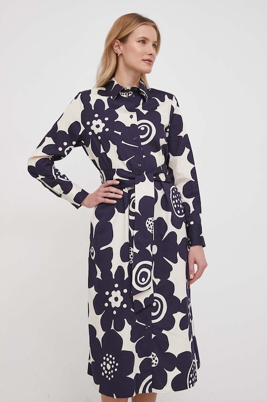 Seidensticker sukienka bawełniana 60.136002 granatowy ZS24
