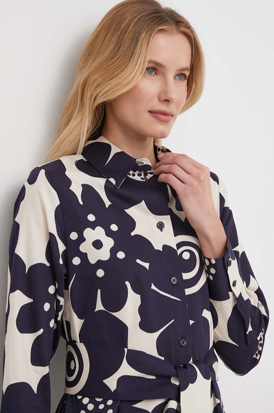 Seidensticker sukienka bawełniana granatowy 60.136002