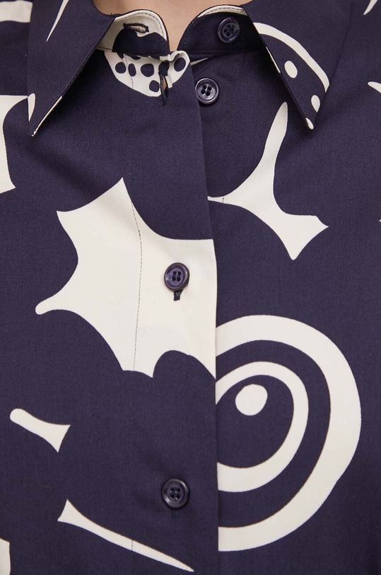 Seidensticker sukienka bawełniana 60.136002 granatowy