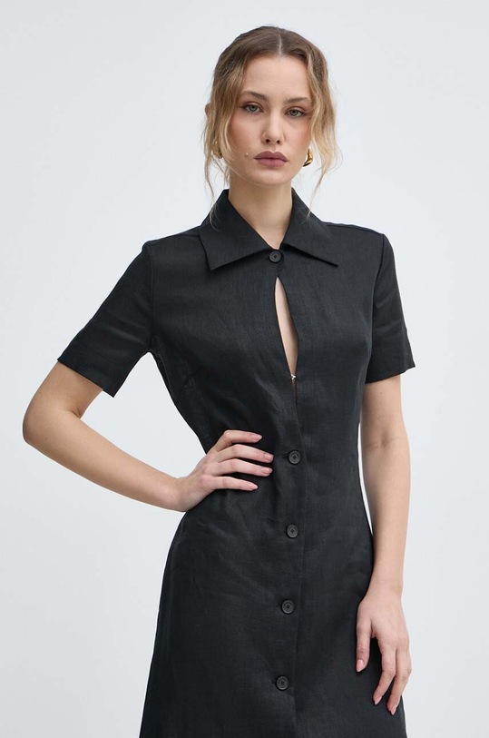 Abbigliamento Liviana Conti vestito di lino L4SL25 nero