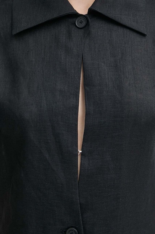 Liviana Conti vestito di lino L4SL25 nero