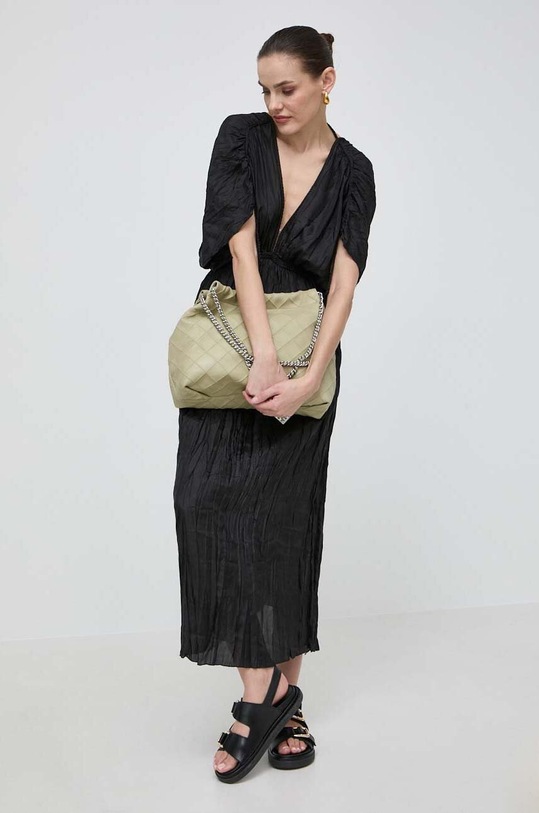 Liviana Conti sukienka jedwabna L4SS18 czarny ZS24