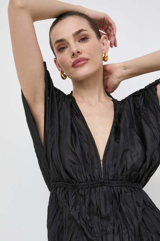 Liviana Conti sukienka jedwabna czarny L4SS18