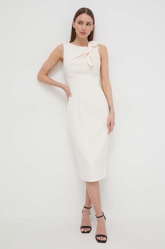 Nissa sukienka RZ14787 beżowy ZS24