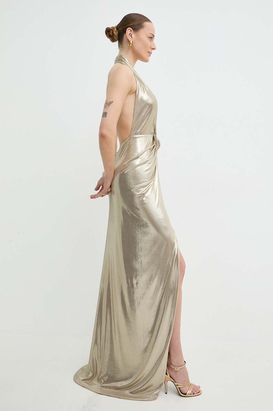 Nissa sukienka RS14865 złoty ZS24