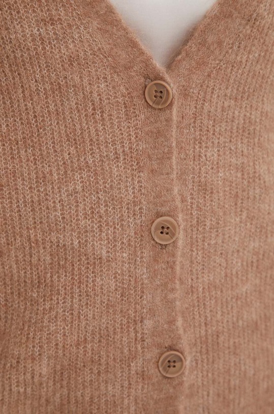 Mos Mosh kardigan wełniany beżowy 156830