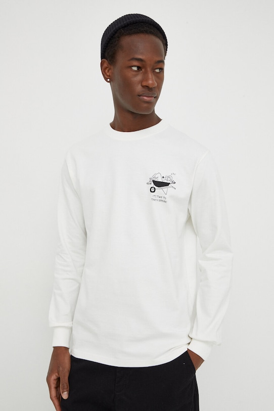 Odzież Solid longsleeve bawełniany 21108138.114201 beżowy