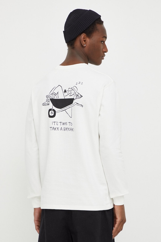 Solid longsleeve bawełniany beżowy 21108138.114201