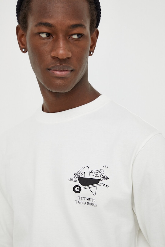 Solid longsleeve bawełniany 21108138.114201 beżowy