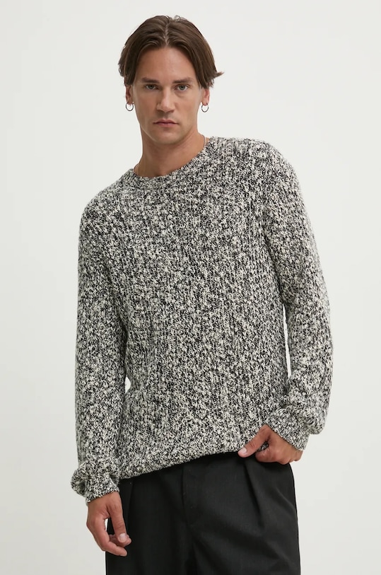 Solid sweter bawełniany kolor czarny | Answear.com