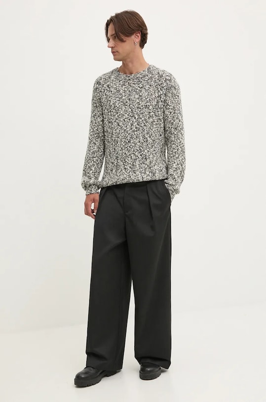 Solid pulover de bumbac 21107993.194008 negru ZS24