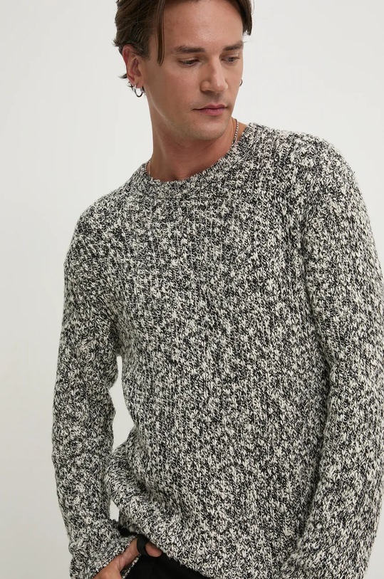 Solid pulover de bumbac negru 21107993.194008