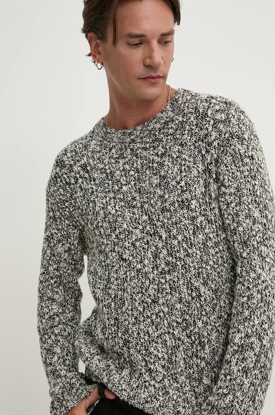 Solid pulover de bumbac negru 21107993.194008