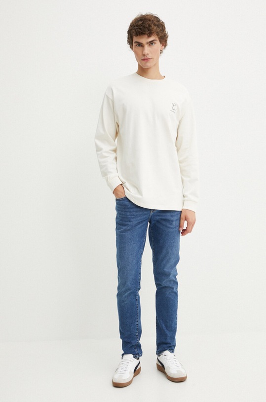 Solid longsleeve din bumbac 21108343.110606 bej ZS24