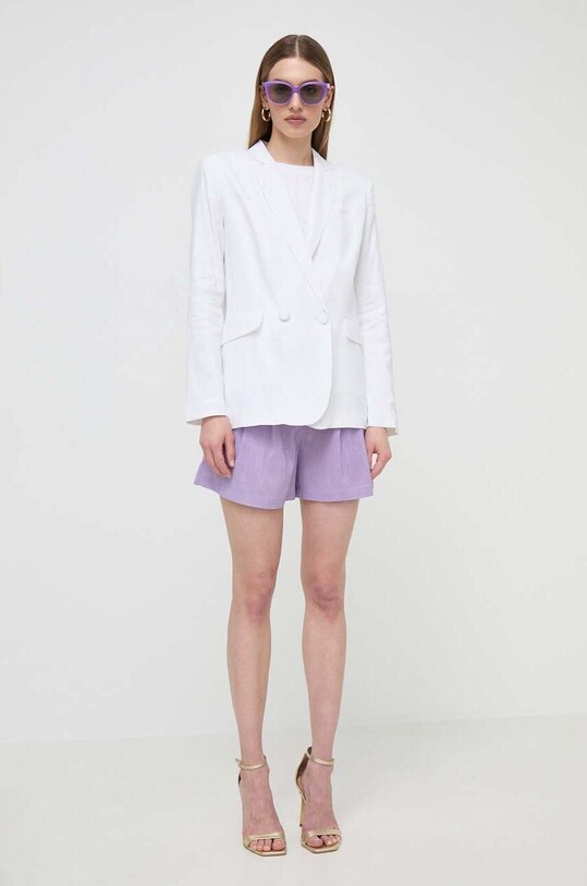Silvian Heach pantaloni scurti din in GPP24143SH violet ZS24
