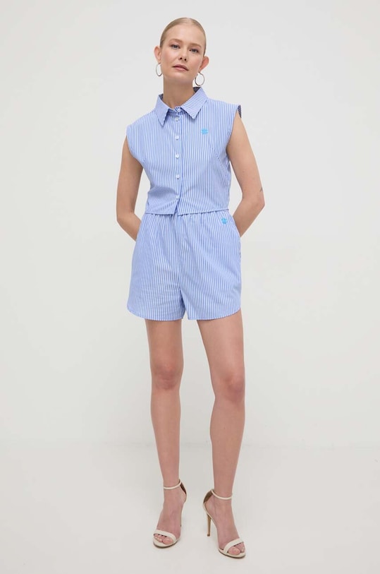Silvian Heach pantaloni scurti din bumbac GPP24093SH albastru ZS24