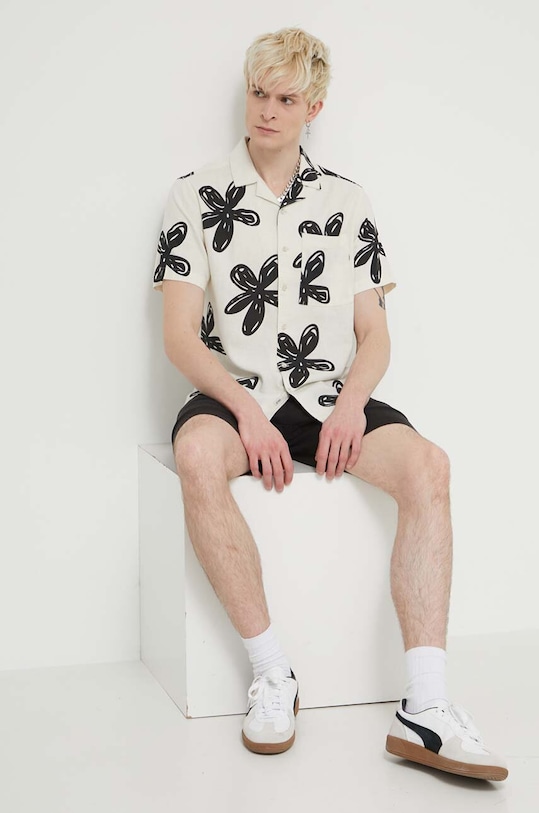 Льняные шорты Solid 21106783.194008 чёрный ZS24