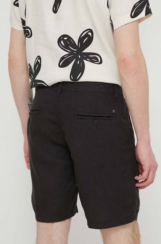 Одежда Льняные шорты Solid 21106783.194008 чёрный
