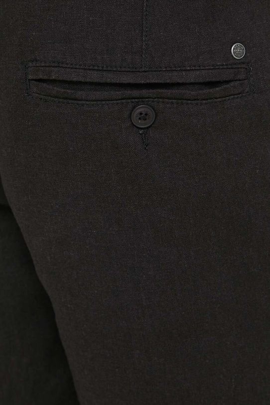 Льняные шорты Solid чёрный 21106783.194008