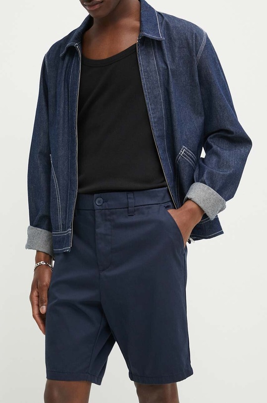 Solid szorty tkanina granatowy 21107653.194010