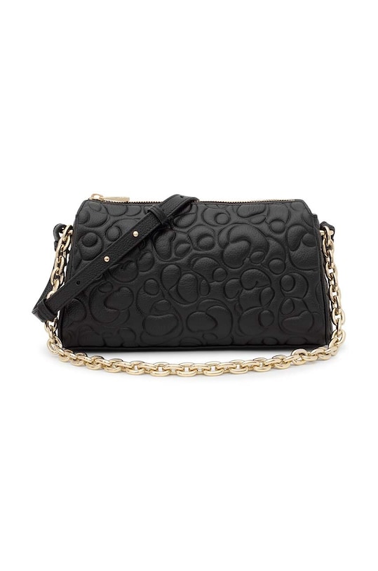 Kožená kabelka Tous Greta usňová koža čierna 2002019651