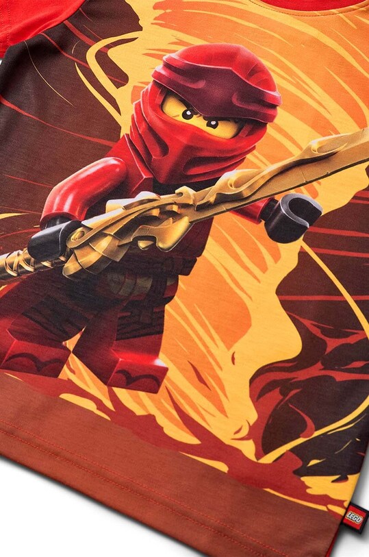 Момче Детска памучна тениска Lego 12011115 червен