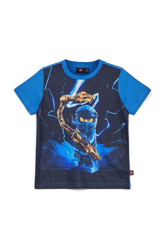 Lego t-shirt bawełniany dziecięcy nadruk niebieski 12011115