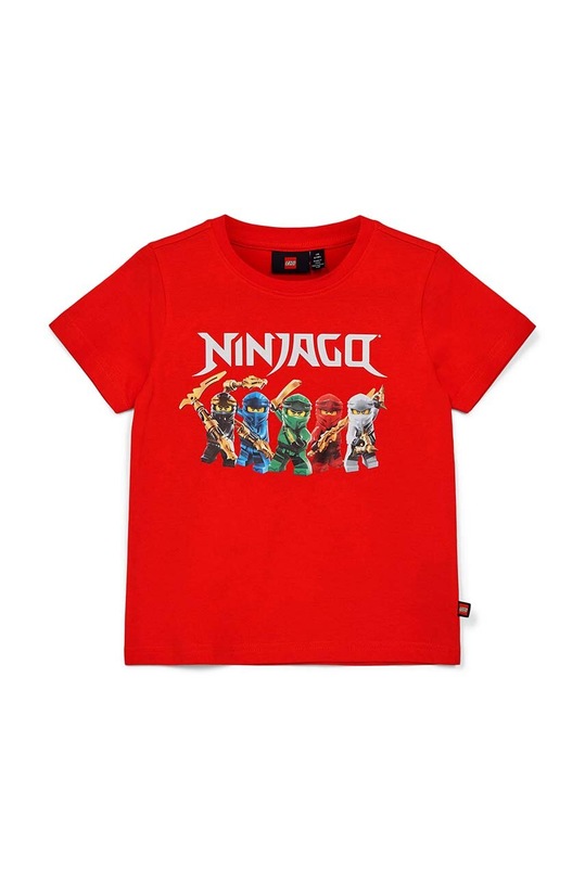 Lego t-shirt bawełniany dziecięcy nadruk czerwony 12011119
