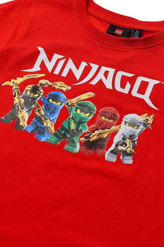 Lego t-shirt bawełniany dziecięcy 12011119 czerwony ZS24