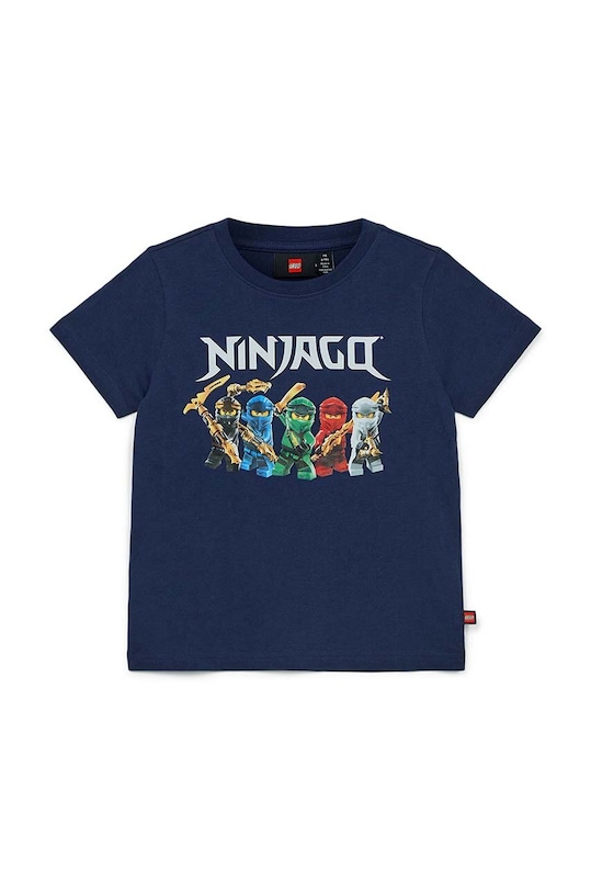 Lego t-shirt bawełniany dziecięcy nadruk granatowy 12011119